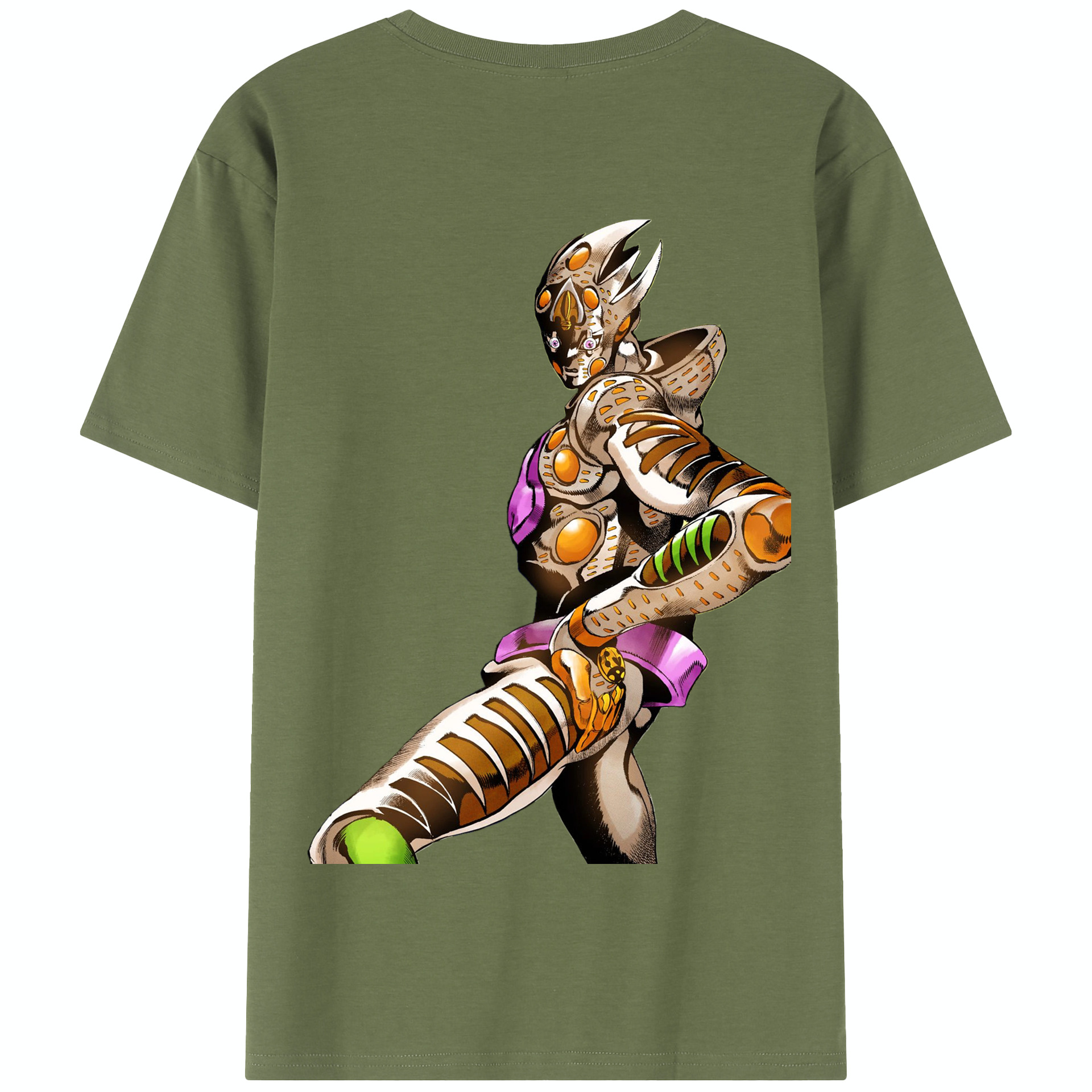 （画像用） ジョジョの奇妙な冒険 ジョルノ?ジョバァーナ JoJo's Bizarre Adventure Giorno Giovanna 綿100％半袖Tシャツ（背面プリント）